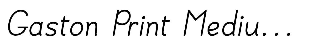 Gaston Print Medium Italic